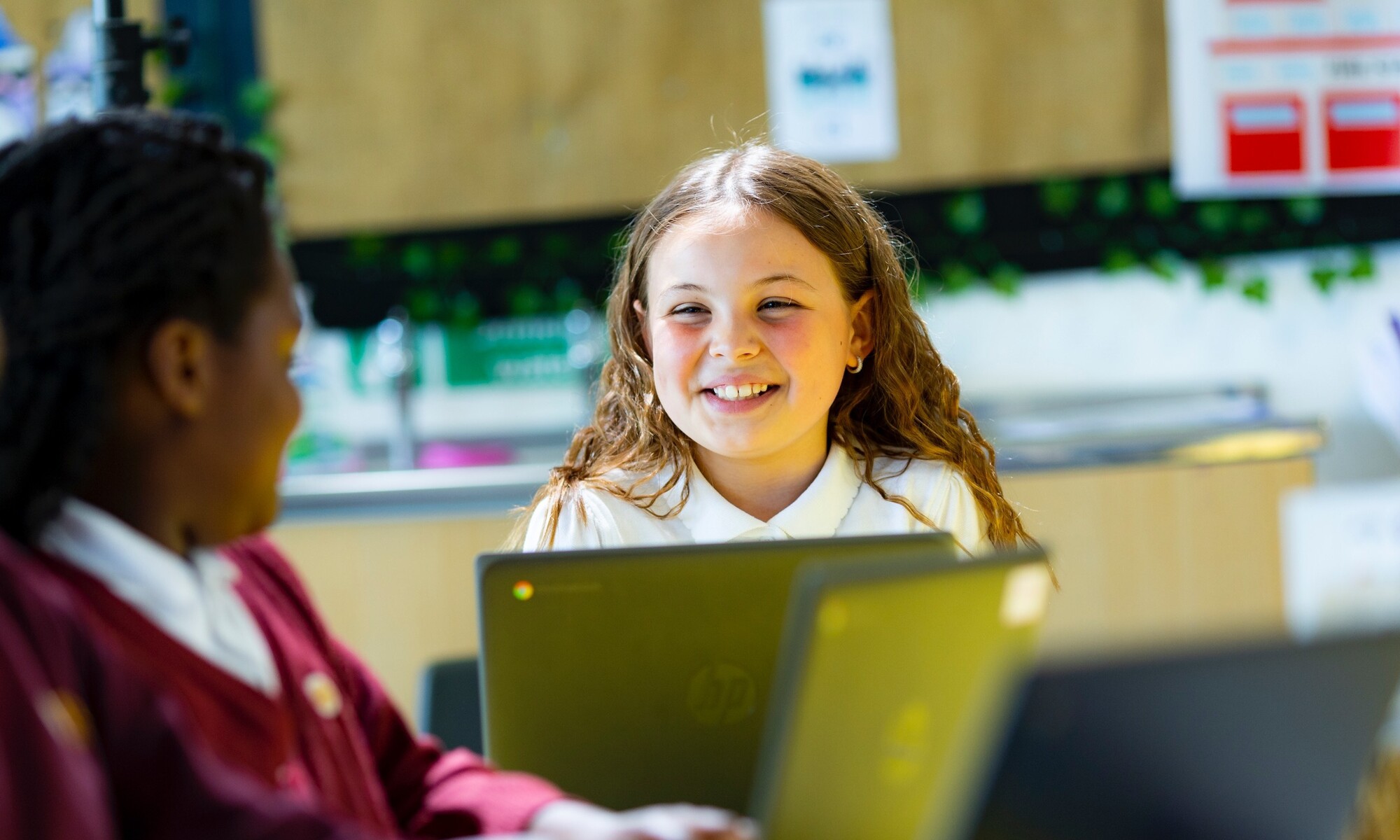 Tudor Academy Pupil on School Laptop Image
