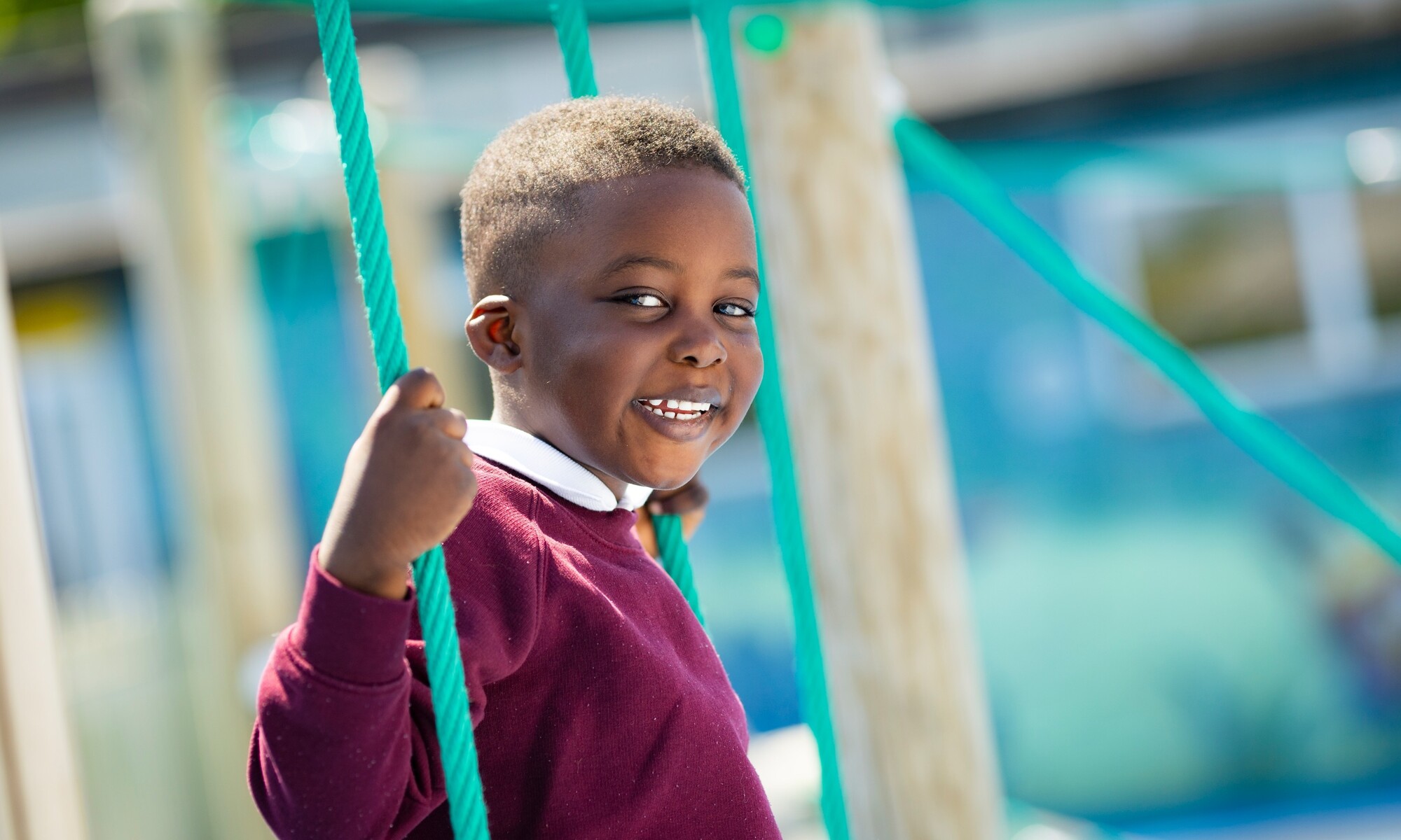 Tudor Academy Image of Pupil in the School Grounds